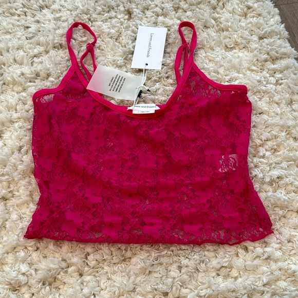 🩷 Lovers and Friends Lia Sheer Tank Top Small Hot Pink BNWT 🩷 - Picture 6 of 10